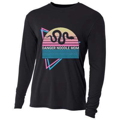 Funny Snake Mom Meme Danger Noodle Mom Cooling Performance Long Sleeve Crew