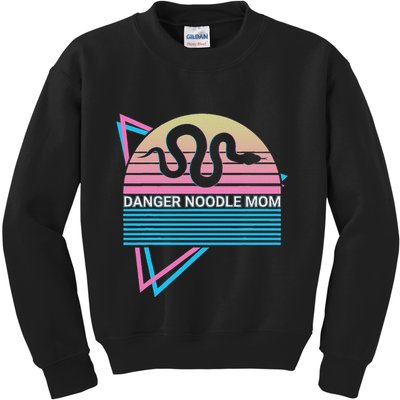 Funny Snake Mom Meme Danger Noodle Mom Kids Sweatshirt