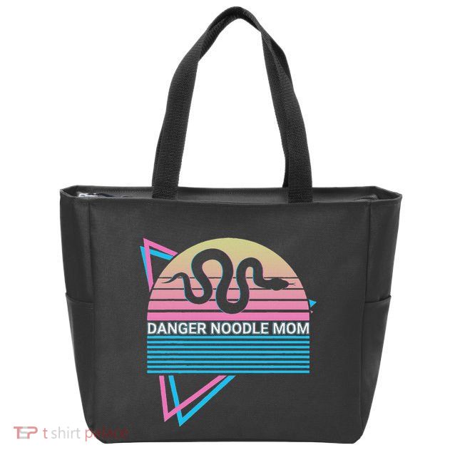 Funny Snake Mom Meme Danger Noodle Mom Zip Tote Bag