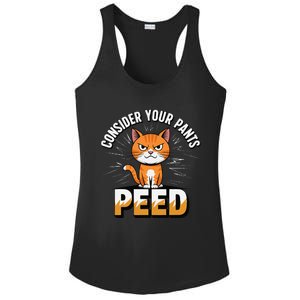 Funny Silly Meme Cat Consider Your Pants Peedcool Ladies PosiCharge Competitor Racerback Tank