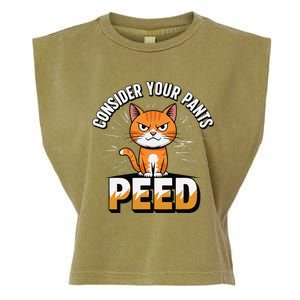 Funny Silly Meme Cat Consider Your Pants Peedcool Garment-Dyed Women's Muscle Tee