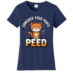 Funny Silly Meme Cat Consider Your Pants Peedcool Women's T-Shirt