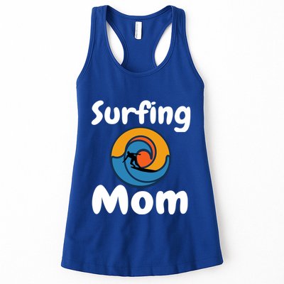 Funny Surfing Mom Surfer Mother Retro Sunrise Sunset Surf Funny Gift Womens Tank Top