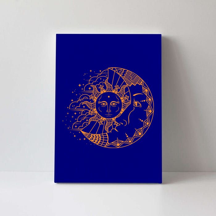 Funny Sun Moon Astrology Astronomer Astronomy Gift Meaningful Gift Canvas