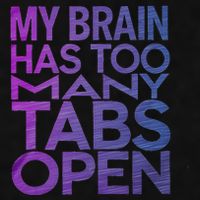 Funny Saying My Brain Has Too Many Tabs Open Overthinking Ladies PosiCharge Tri-Blend Wicking Tank