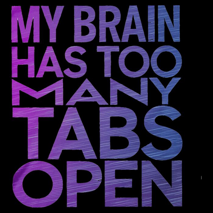 Funny Saying My Brain Has Too Many Tabs Open Overthinking Drawstring Bag