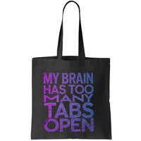 Funny Saying My Brain Has Too Many Tabs Open Overthinking Bag