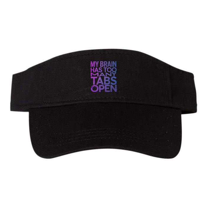 Funny Saying My Brain Has Too Many Tabs Open Overthinking Visor