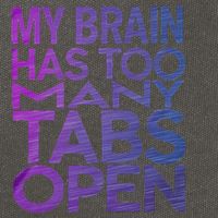 Funny Saying My Brain Has Too Many Tabs Open Overthinking Cotton Canvas Backpack