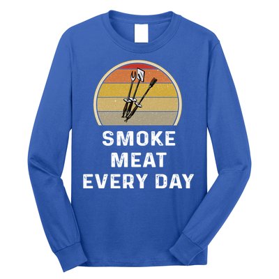 Funny Smoke Meat Every Day Brisket Smoking Grilling Meaningful Gift Great Gift Long Sleeve Shirt