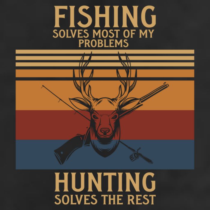 Fishing Solves Most Problems Hunting Solves Rest Fun Gift Trucker Hat