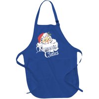 Funny Santa Mamaw Claus Snowflake Leopard Christmas Funny Gift Full-Length Apron With Pockets