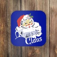 Funny Santa Mamaw Claus Snowflake Leopard Christmas Funny Gift Coaster