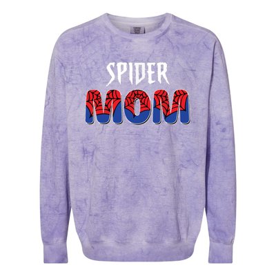 Funny Spider Mom For Women Girl Love Colorblast Crewneck Sweatshirt