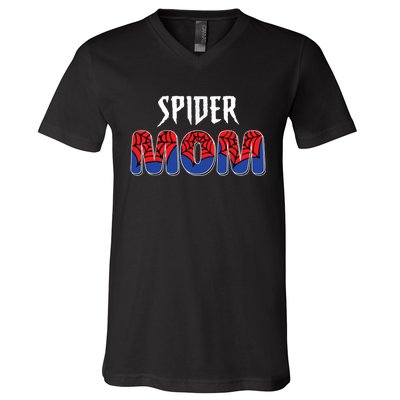 Funny Spider Mom For Women Girl Love V-Neck T-Shirt