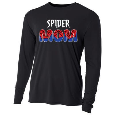 Funny Spider Mom For Women Girl Love Cooling Performance Long Sleeve Crew