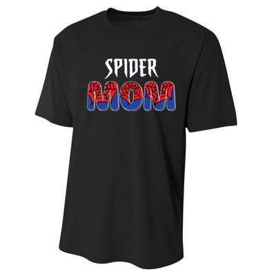 Funny Spider Mom For Women Girl Love Performance Sprint T-Shirt