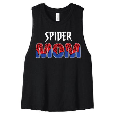 Funny Spider Mom For Women Girl Love Women's Racerback Cropped Tank