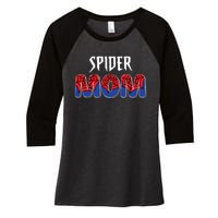 Funny Spider Mom For Women Girl Love Women's Tri-Blend 3/4-Sleeve Raglan Shirt