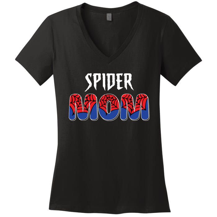 Funny Spider Mom For Women Girl Love Women's V-Neck T-Shirt