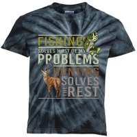 Fishing Solves Most Of My Problems Hunting Kids Tie-Dye T-Shirt