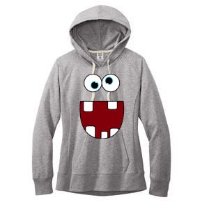 Funny Silly Monster Face Smiling Easy Halloween Costume Women's Fleece Hoodie