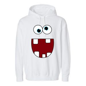 Funny Silly Monster Face Smiling Easy Halloween Costume Garment-Dyed Fleece Hoodie