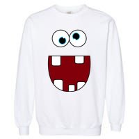 Funny Silly Monster Face Smiling Easy Halloween Costume Garment-Dyed Sweatshirt