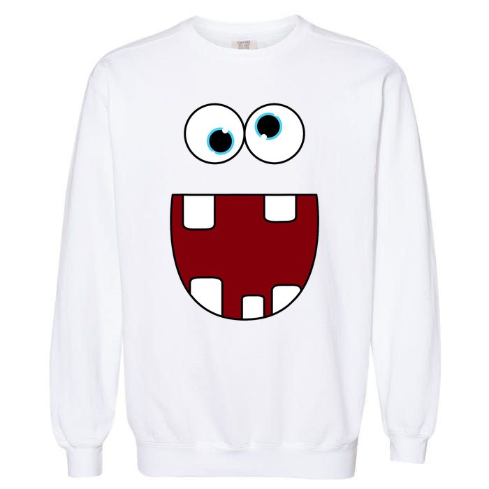 Funny Silly Monster Face Smiling Easy Halloween Costume Garment-Dyed Sweatshirt