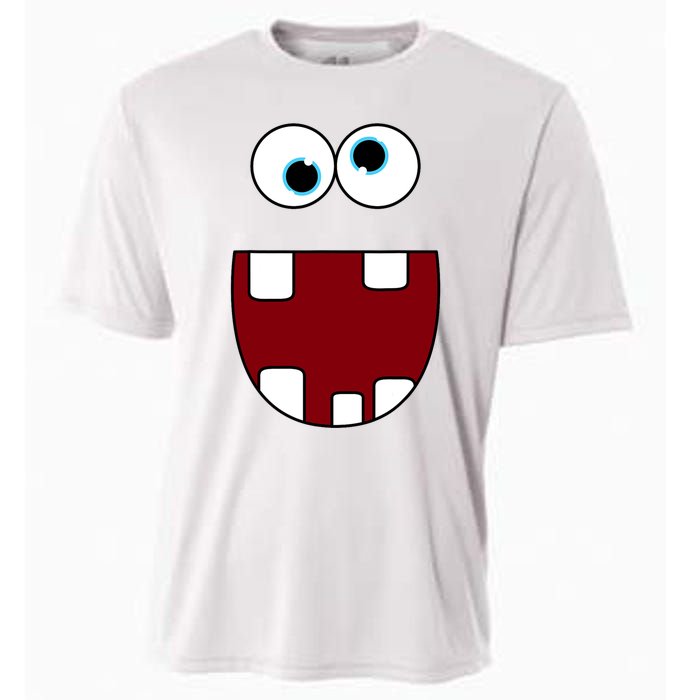 Funny Silly Monster Face Smiling Easy Halloween Costume Cooling Performance Crew T-Shirt