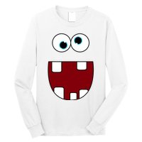 Funny Silly Monster Face Smiling Easy Halloween Costume Long Sleeve Shirt