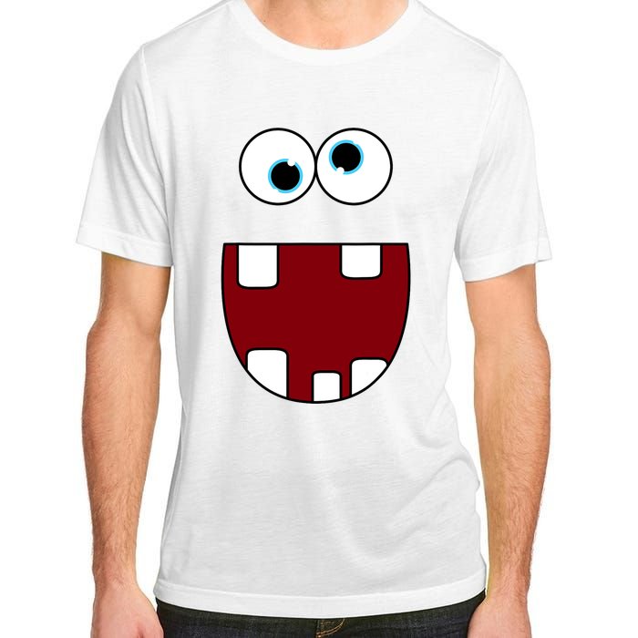 Funny Silly Monster Face Smiling Easy Halloween Costume Adult ChromaSoft Performance T-Shirt