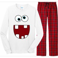 Funny Silly Monster Face Smiling Easy Halloween Costume Long Sleeve Pajama Set