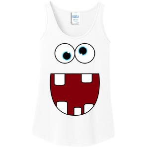 Funny Silly Monster Face Smiling Easy Halloween Costume Ladies Essential Tank