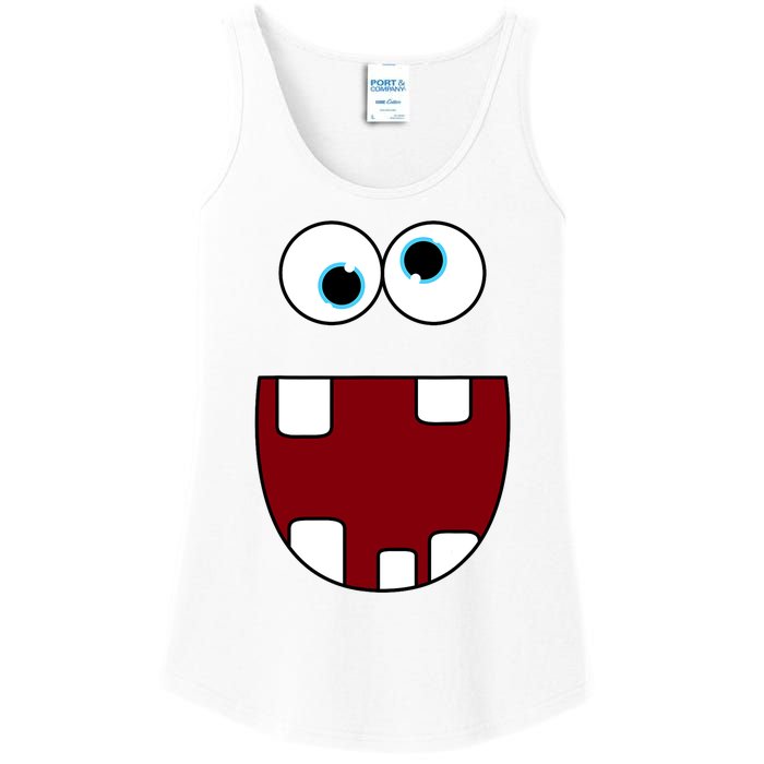 Funny Silly Monster Face Smiling Easy Halloween Costume Ladies Essential Tank