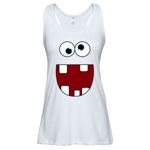 Funny Silly Monster Face Smiling Easy Halloween Costume Ladies Essential Flowy Tank