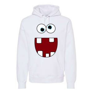 Funny Silly Monster Face Smiling Easy Halloween Costume Premium Hoodie