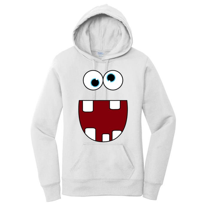 Funny Silly Monster Face Smiling Easy Halloween Costume Women's Pullover Hoodie