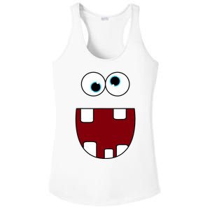 Funny Silly Monster Face Smiling Easy Halloween Costume Ladies PosiCharge Competitor Racerback Tank