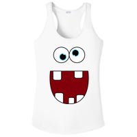 Funny Silly Monster Face Smiling Easy Halloween Costume Ladies PosiCharge Competitor Racerback Tank