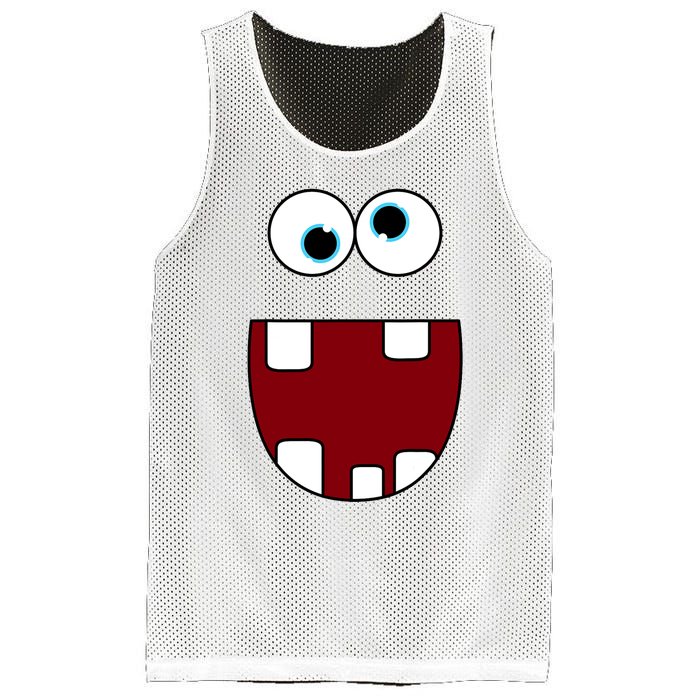 Funny Silly Monster Face Smiling Easy Halloween Costume Mesh Reversible Basketball Jersey Tank