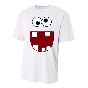 Funny Silly Monster Face Smiling Easy Halloween Costume Performance Sprint T-Shirt