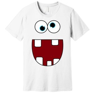 Funny Silly Monster Face Smiling Easy Halloween Costume Premium T-Shirt