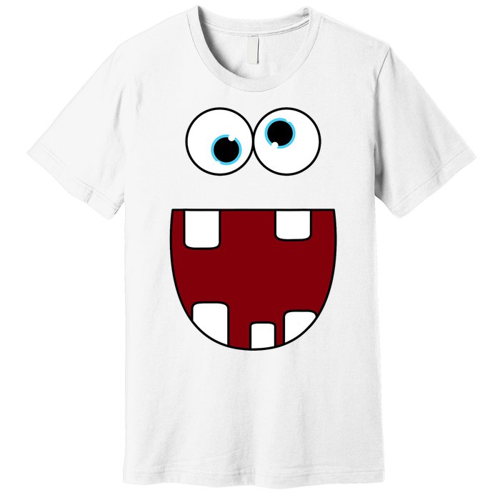 Funny Silly Monster Face Smiling Easy Halloween Costume Premium T-Shirt