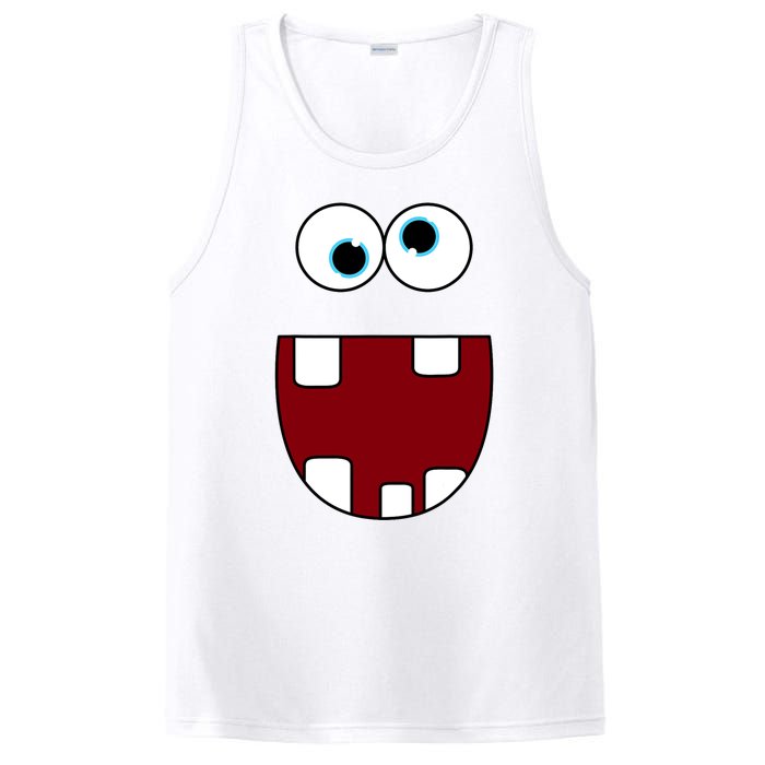 Funny Silly Monster Face Smiling Easy Halloween Costume PosiCharge Competitor Tank