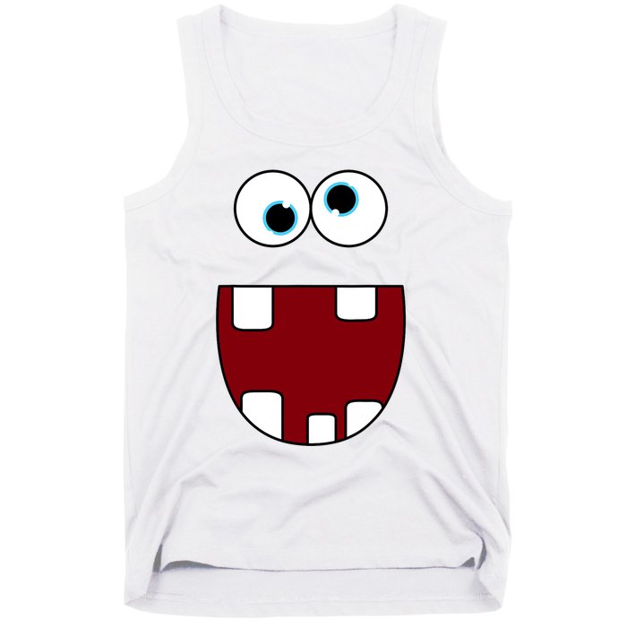 Funny Silly Monster Face Smiling Easy Halloween Costume Tank Top