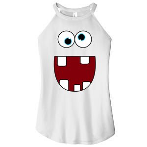 Funny Silly Monster Face Smiling Easy Halloween Costume Women's Perfect Tri Rocker Tank