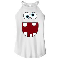 Funny Silly Monster Face Smiling Easy Halloween Costume Women's Perfect Tri Rocker Tank