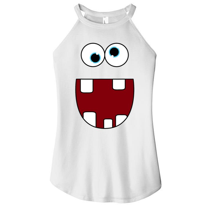 Funny Silly Monster Face Smiling Easy Halloween Costume Women's Perfect Tri Rocker Tank