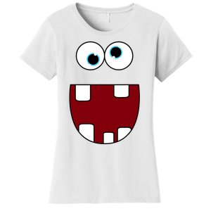 Funny Silly Monster Face Smiling Easy Halloween Costume Women's T-Shirt